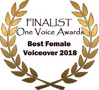 Finalist One Voice Awards - Best Female Voiceover 2018. 