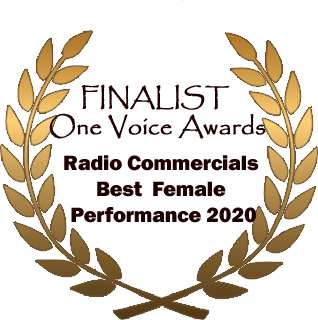 Finalist One Voice Awards - Radio commercials best female performance 2020. 